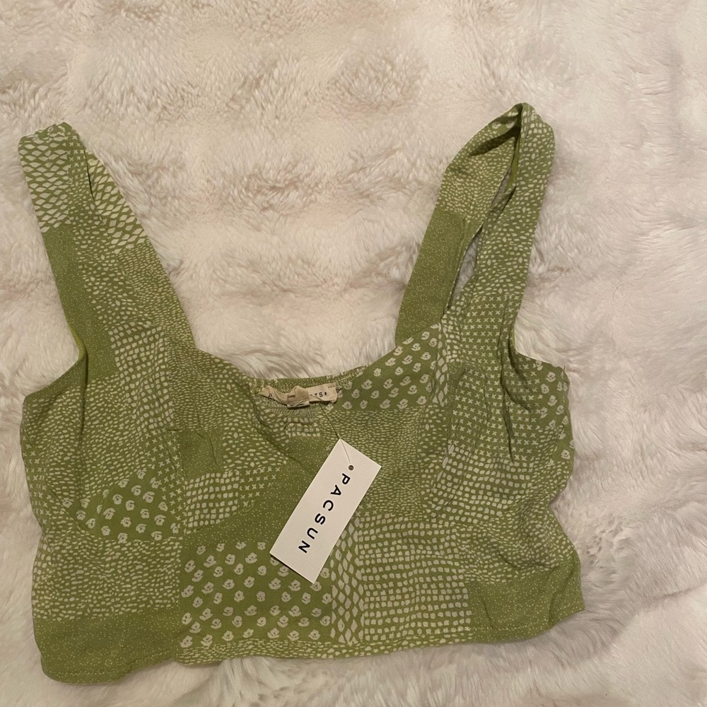 Green LA hearts tank top brand new